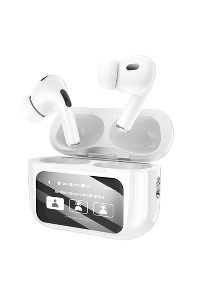 EW72 BT 5.4 Dijital Dokunmatik Ekranlı Aktif Gürültü Engelleyici Airpods Bluetooth Kulaklık - Resim 2