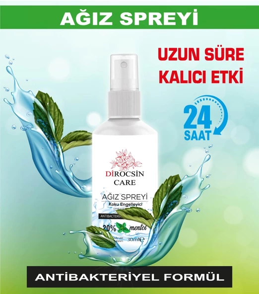 2 Adet Koku Engelleyici Ağız Spreyi Günlük Kullanım %20 Mentol 30ml - 3
