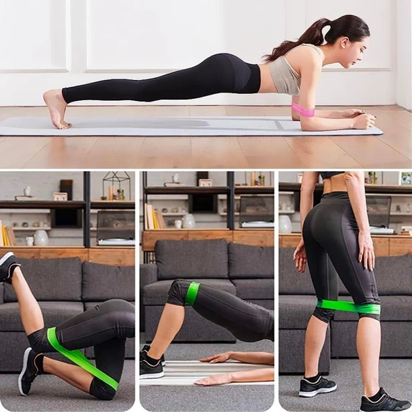 Woody Sofia  5li Egzersiz Direnç Bant Seti Pilates Crossfit Ekipmanları - 3