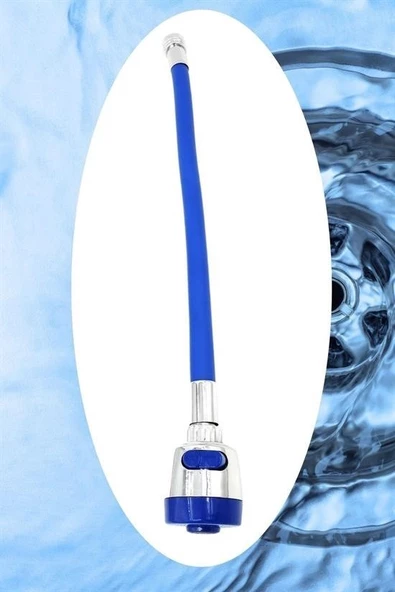 Woody Sofia Oynar Başlıklı Tasarruflu Kubar Musluk Borusu ve Başlığı Mavi - 6