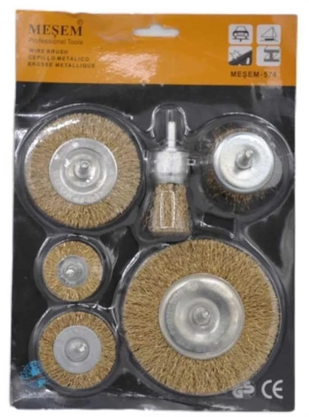 Woody Sofia 6'lı Pimli Tel Fırça Seti Pas Yağ Kir Boya Yapışkan Çözücü - 8