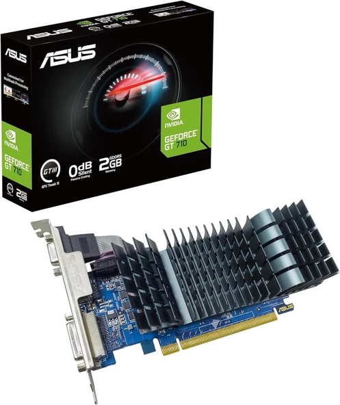 ASUS GT710 SL 2GD5 BRK EVO NVIDIA GEFORCE GT 710 2GB DDR3 64bit 954MHz DVI HDMI Low Profile Ekran Kartı