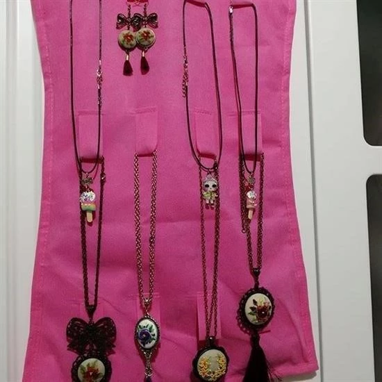 Woody Sofia Elbise Şeklinde Takı Organizeri - Pembe - 6