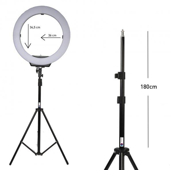 Deyatech AFİ Pro 19 İnch Ring light 90 Watt 6500 Kelvin Kuaför ve Makyaj Çekim Işığı - 2