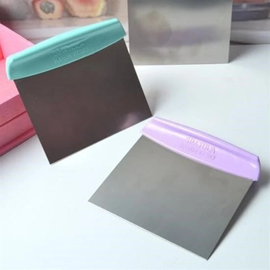 Woody Sofia Çelik Hamur Kesici Kazıyıcı Pasta Kek Dekorasyon Spatula Aleti - Resim 4