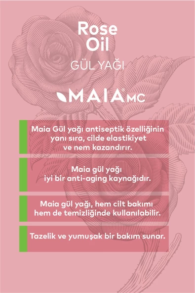 Maia Mc Gül Yağı 30 ml - 2