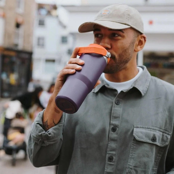 Stanley 30Oz Classic Flip Straw Tumb Citron Eu Termos - Resim 5