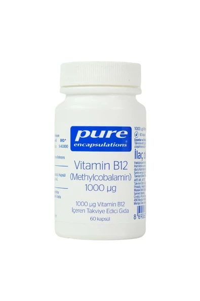 Pure Encapsulations Vitamin B12 1000 mcg 60 Kapsül