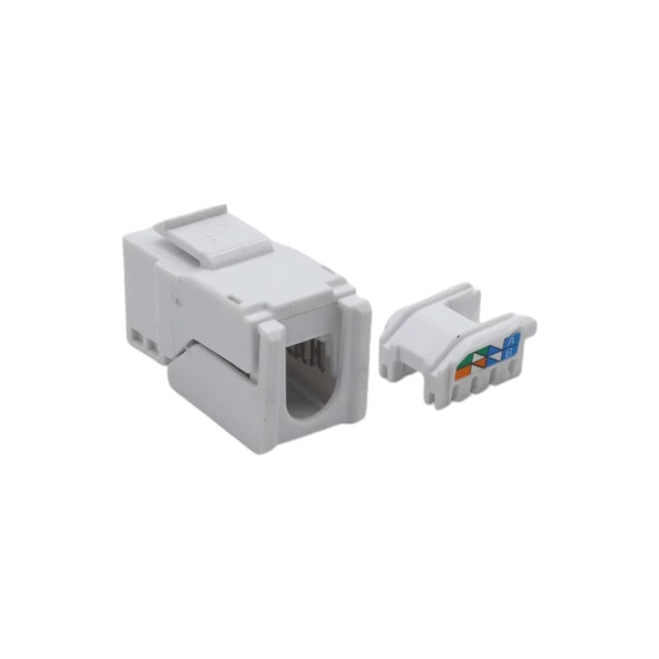 HCS CAT6A FTP TOOLLESS KEYSTONE JACK CAT6A, LSA+/110 IDC T568 A/B, 90 DERECE - 3