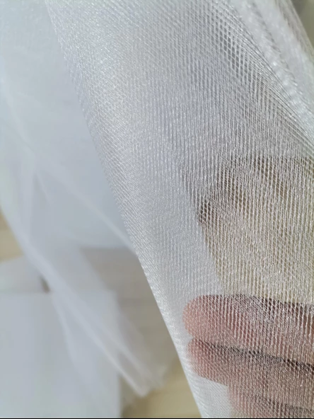 5 Adet Beyaz 100X300 Kristal Tül Düğün Bohça Süsü Nikah Bohça Süsü Nişan Bohça Süsleme Tülü - 4