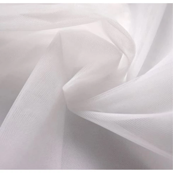 10 Adet Ekru 100X300 Kristal Tül Düğün Bohça Süsü Nikah Bohça Süsü Nişan Bohça Süsleme Tülü - Resim 4