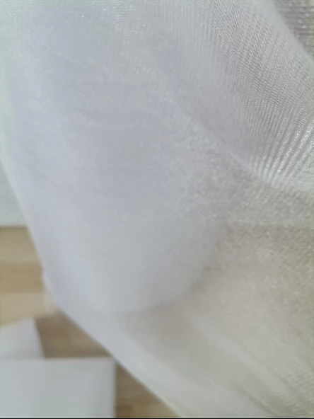 10 Adet Beyaz 100X300 Kristal Tül Düğün Bohça Süsü Nikah Bohça Süsü Nişan Bohça Süsleme Tülü - 5