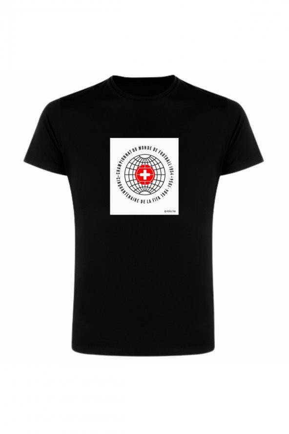 1954 İsviçre Dünya Kupası Logosu Baskılı T Shirt World Cup