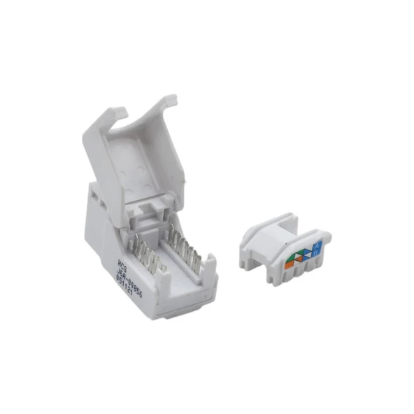 HCS CAT6A FTP TOOLLESS KEYSTONE JACK CAT6A, LSA+/110 IDC T568 A/B, 90 DERECE - 4
