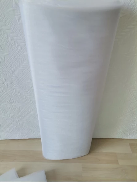 5 Adet Beyaz 100X300 Kristal Tül Düğün Bohça Süsü Nikah Bohça Süsü Nişan Bohça Süsleme Tülü - 6