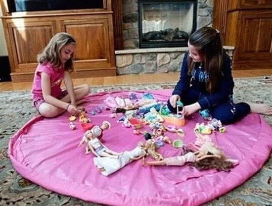 Woody Sofia Pratik Taşınabilir Pembe Oyuncak Toplama Örtüsü Oyun Parkı Hurcu