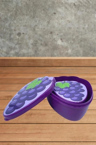 Woody Sofia 2'li İç İçe Geçebilen Üzüm Model Saklama ve Beslenme Kabı Seti (550 ml + 250 ml) - 6