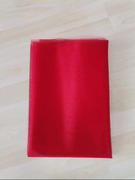 10 Adet Kırmızı 100X300 Kristal Tül Düğün Bohça Süsü Nikah Bohça Süsü Nişan Bohça Süsleme Tülü - 2