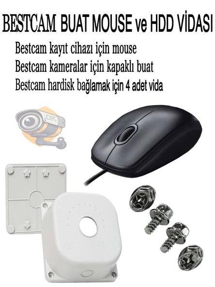 BESTCAM 8 Kameralı Set 5 Mega Piksel Sony Lensli FULL HD Gece Görüşlü Güvenlik Kamera Seti 500 GB Hard disk - 8