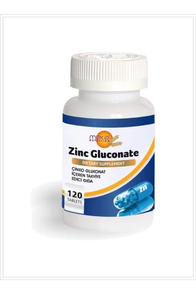 Meka Nutrition Çinko Glukonat 120 Tablet Zinc Gluconate 15 Mg