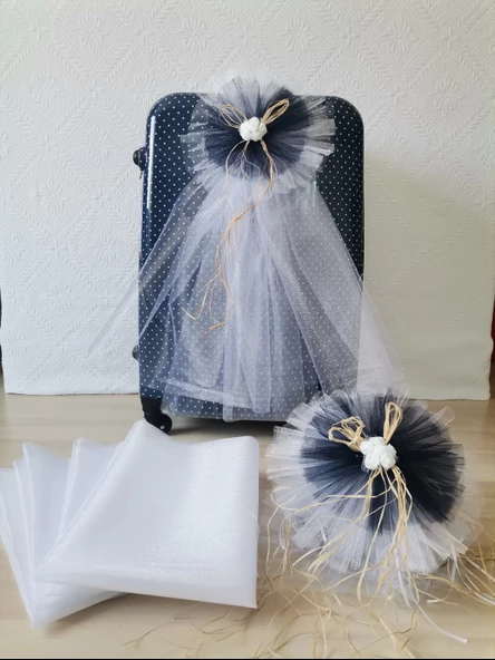 10 Adet 100X300 Kristal Bohça Süsleme Tülü 10 Adet Bohça Süsü Düğün Nikah Kına Bohçası Süsü - Resim 2