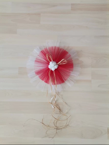 5 Adet 100X300 Kristal Bohça Süsleme Tülü 5 Adet Bohça Süsü Düğün Nikah Kına Bohçası Süsü - Resim 5