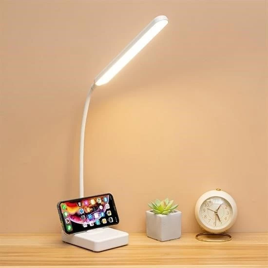 Woody Sofia İnce Uzun USBli Dokunmatik 3 Kademeli 360 Derece Özel Göz Korumalı led Lityum Masa Lambası