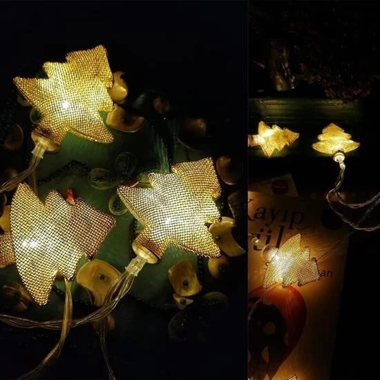 Woody Sofia Metal Örgülü Çam Ağacı Şeklinde Günışığı Şerit Led Işık Zinciri - 3