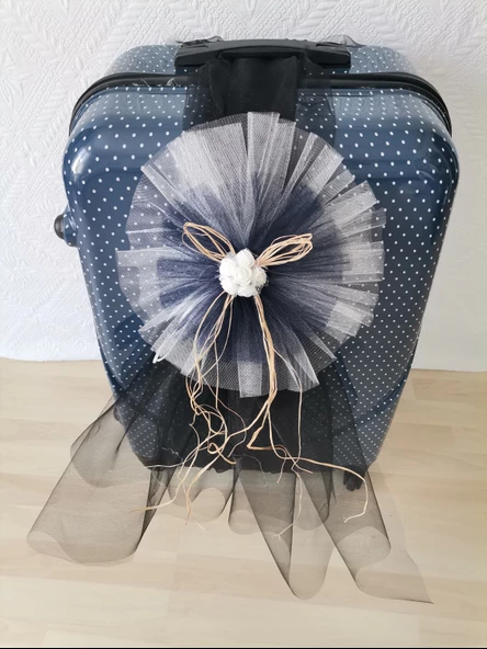 5 Adet 100X300 Kristal Bohça Süsleme Tülü 5 Adet Bohça Süsü Düğün Nikah Kına Bohçası Süsü - Resim 4