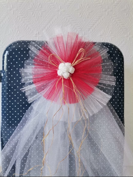 10 Adet 100X300 Kristal Bohça Süsleme Tülü 10 Adet Bohça Süsü Düğün Nikah Kına Bohçası Süsü - Resim 2