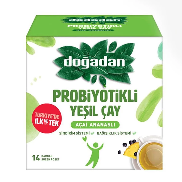 Doğadan Probi̇yoti̇kli̇ Yeşi̇l çay Sade 23,8 Gr