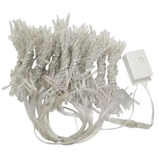 Woody Sofia 8 Fonksiyonlu 200 Led 10 Saçak Şerit Led 2x2 Perde İp Led (Gün Işığı) - 6