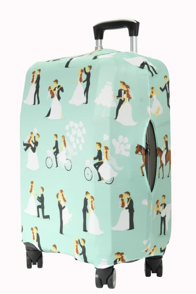 My Saraciye 122 Bride 1 VALİZ / BAVUL Büyük, Orta, Kabin Boy Kılıf Seti - 122 Bride 1 - 5