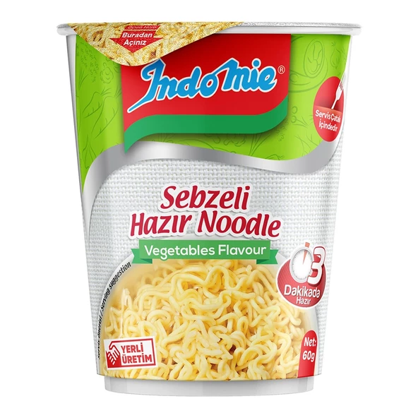 İndomi̇e Noodle Sebzeli̇ Bardak 60 Gr Paket (6 Adet)