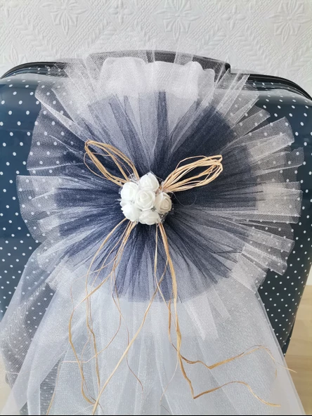 10 Adet 100X300 Kristal Bohça Süsleme Tülü 10 Adet Bohça Süsü Düğün Nikah Kına Bohçası Süsü - Resim 5