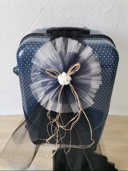 5 Adet 100X300 Kristal Bohça Süsleme Tülü 5 Adet Bohça Süsü Düğün Nikah Kına Bohçası Süsü - Resim 2