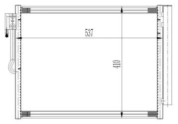 KONDANSER MERIVA B 1.3CDTI-1.4I 16V-1.7CDTI 10- 537X410X16 - ORIS COP761016