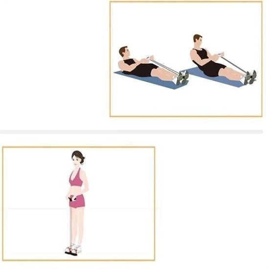 Woody Sofia Jimlastik Aleti Elastik Yay Karın Kası Çalıştırıcı Trimmer - 8