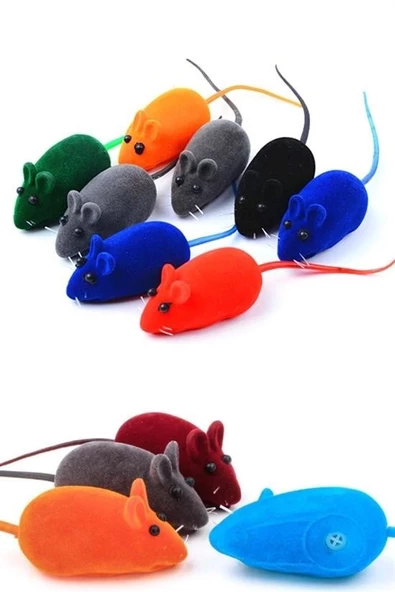 Woody Sofia 2li Evcil Hayvan Eğitim Sevimli Elastik Kedi Fare Yakalama İnteraktif Sesli Eğitim Oyuncağı - 6