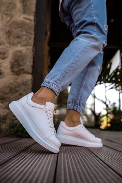 Yeni Sezon Erkek Tarz Casual Sneaker Günlük Spor Rahat Ayakkabı -Beyaz-Beyaz - 6