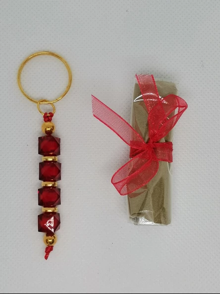 100 Adet Kişiye Özel Tasarım Dağıtmalık Hediyelik Kına ve Anahtarlık Seti - Resim 4