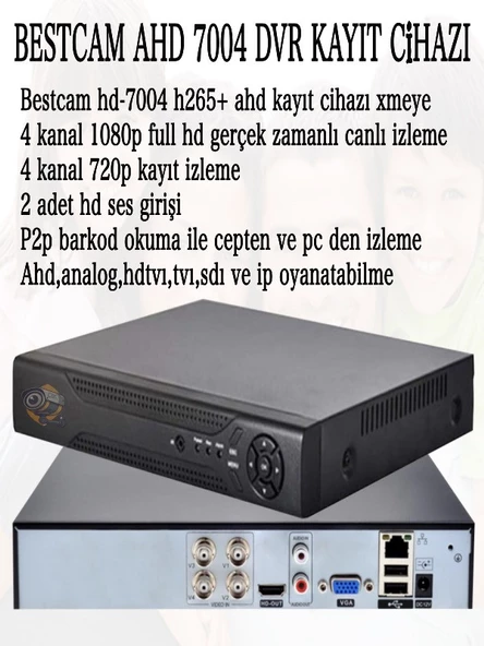 BESTCAM 3 Kameralı Set 5 Mega Piksel Sony Lensli FULL HD Gece Görüşü Renkli Güvenlik Kamera Seti 500 GB HDD - 2