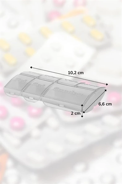 Woody Sofia Haftalık 7 Bölmeli İlaç Saklama ve Hatırlatma Kutusu - 6