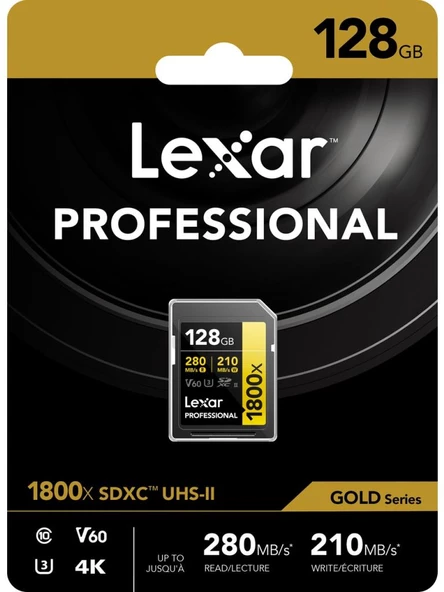 Lexar Professional 128GB 1800X 280MB/s 4K V60 SD Hafıza Kartı - 3