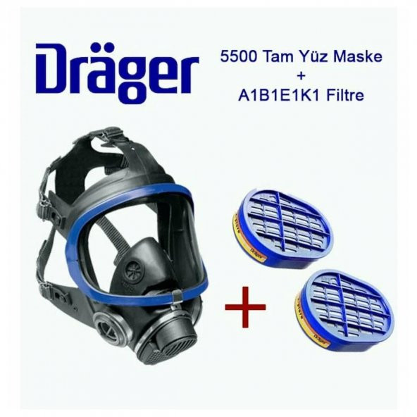 X-Plore 5500 Epdm/Pc Tam Yüz Maske + 6738816 X-Plore A1B1E1K1 Filtre