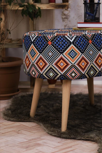 Moda Home Bedding Orbit Puf Mavi - 7