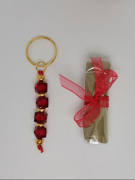 50 Adet Kişiye Özel Tasarım Dağıtmalık Hediyelik Kına ve Anahtarlık Seti - Resim 3