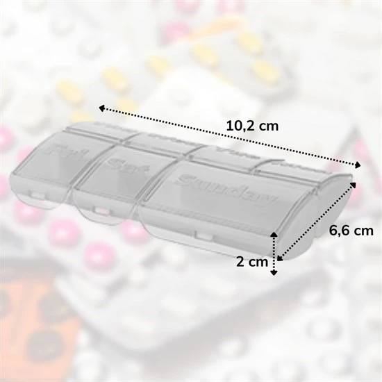 Woody Sofia Haftalık 7 Bölmeli İlaç Saklama ve Hatırlatma Kutusu - 3
