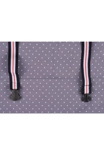 Woody Sofia Kullanışlı Bebek Emzirme Önlüğü Gri Puantiyeli - 3