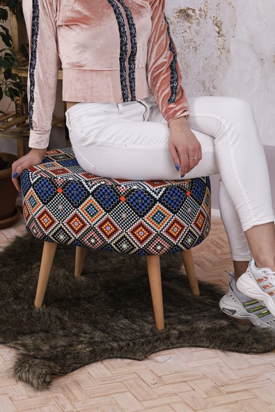 Moda Home Bedding Orbit Puf Mavi - 4